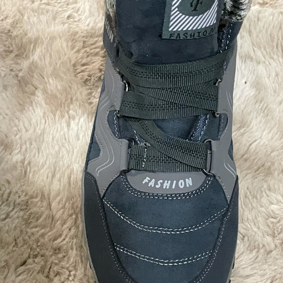 Women's Fashion Walking Shoes Hook Loop Outdoor Winter Warm Fur Lined Snow Boots - Picture 9 of 12